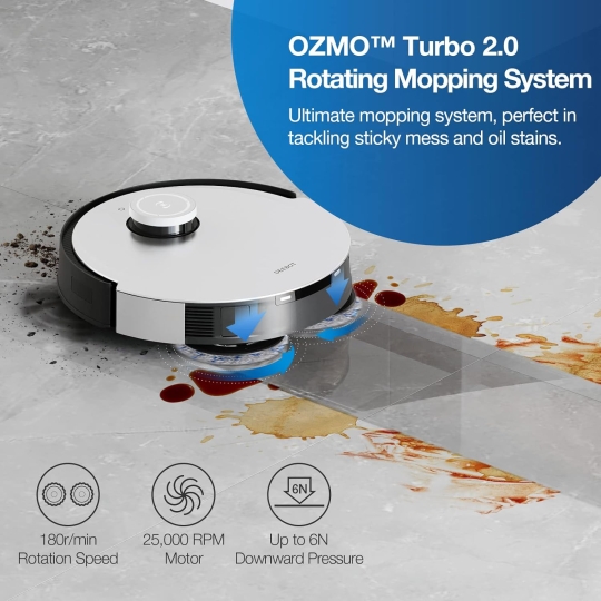 ECOVACS DEEBOT X1 TURBO - Robot hút bụi, lau nhà và tự giặt, sấy giẻ lau