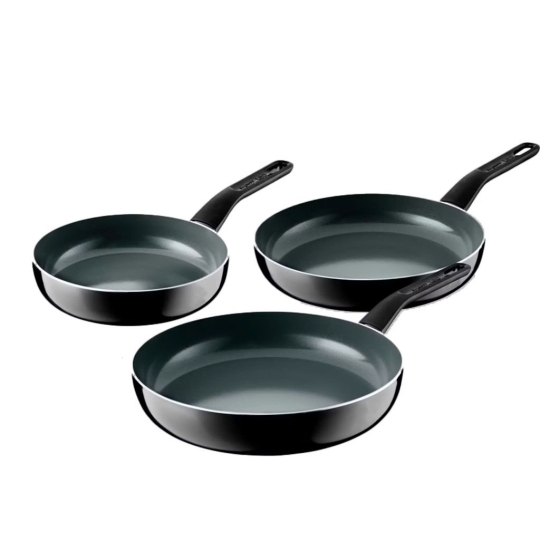 8/3 & BỘ 3 CHẢO CHỐNG DÍNH BẰNG GỐM TỪ BergHOFF (BỈ)